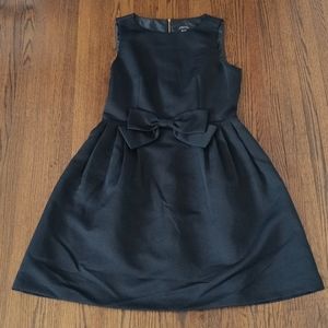 Tahari Black Sleeveless Midi Dress with Bow